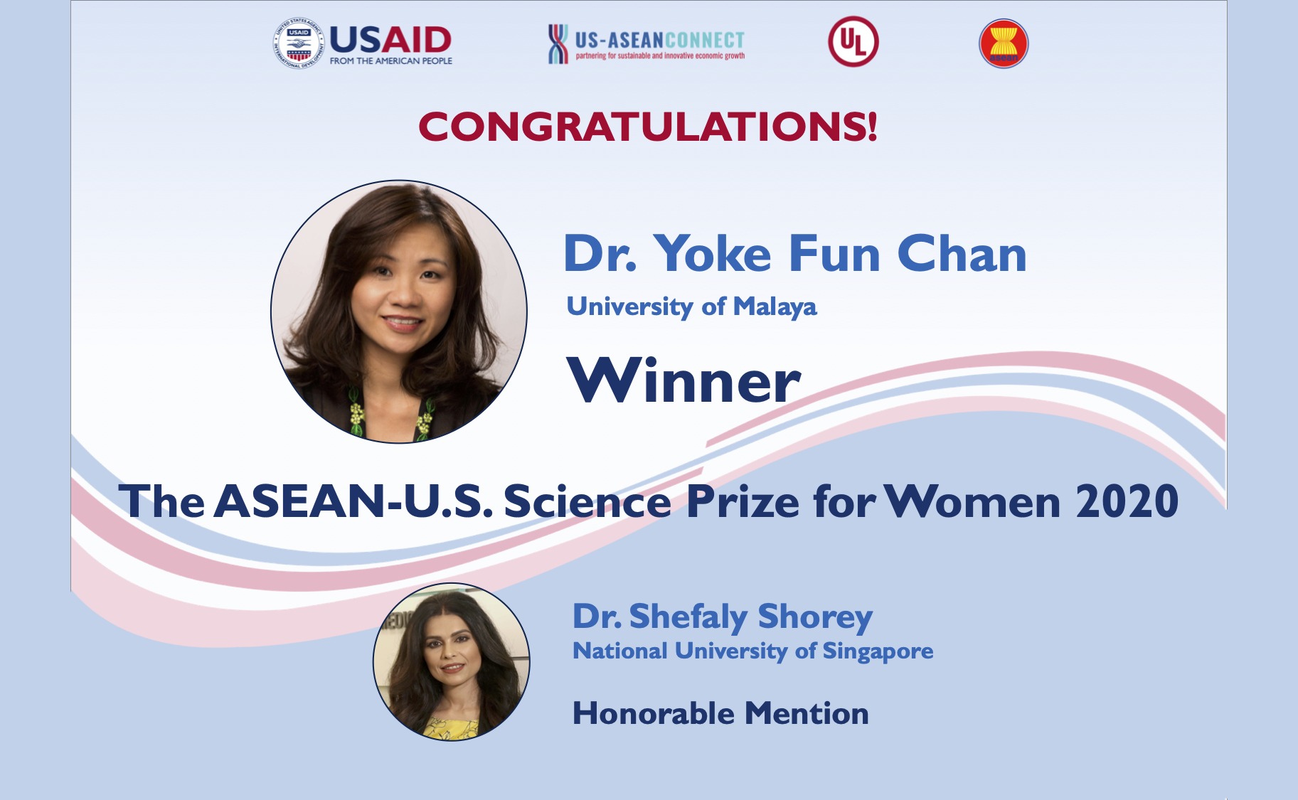 Winner of ASEAN-US Science Prize for Women 2020 Announced - ASEAN Main ...