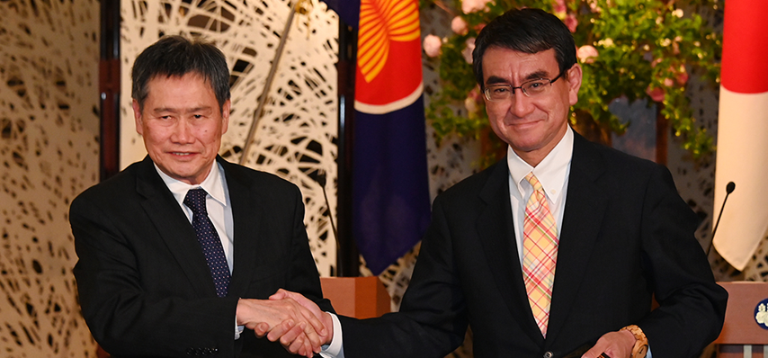 Secretary General Of ASEAN And Minister Of Foreign Affairs Of Japan 