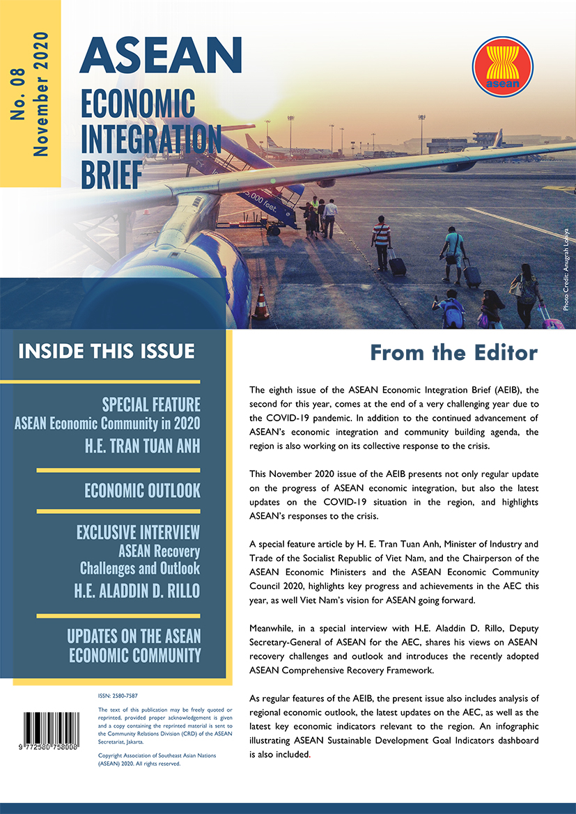Asean Economic Integration Brief Volume November 2020 Number 8 Asean Economic Integration Brief Volume November 2020 Number 8