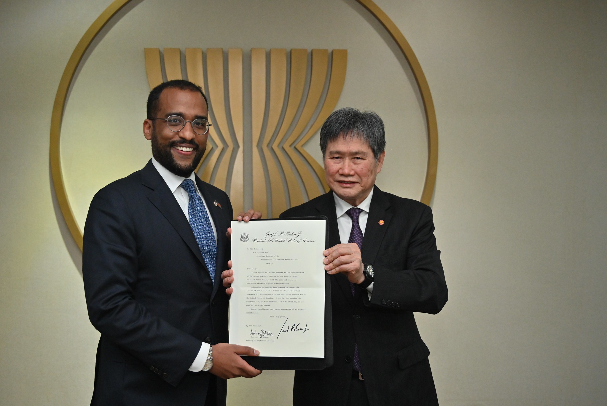 Ambassador of the United States of America presents credentials - ASEAN ...