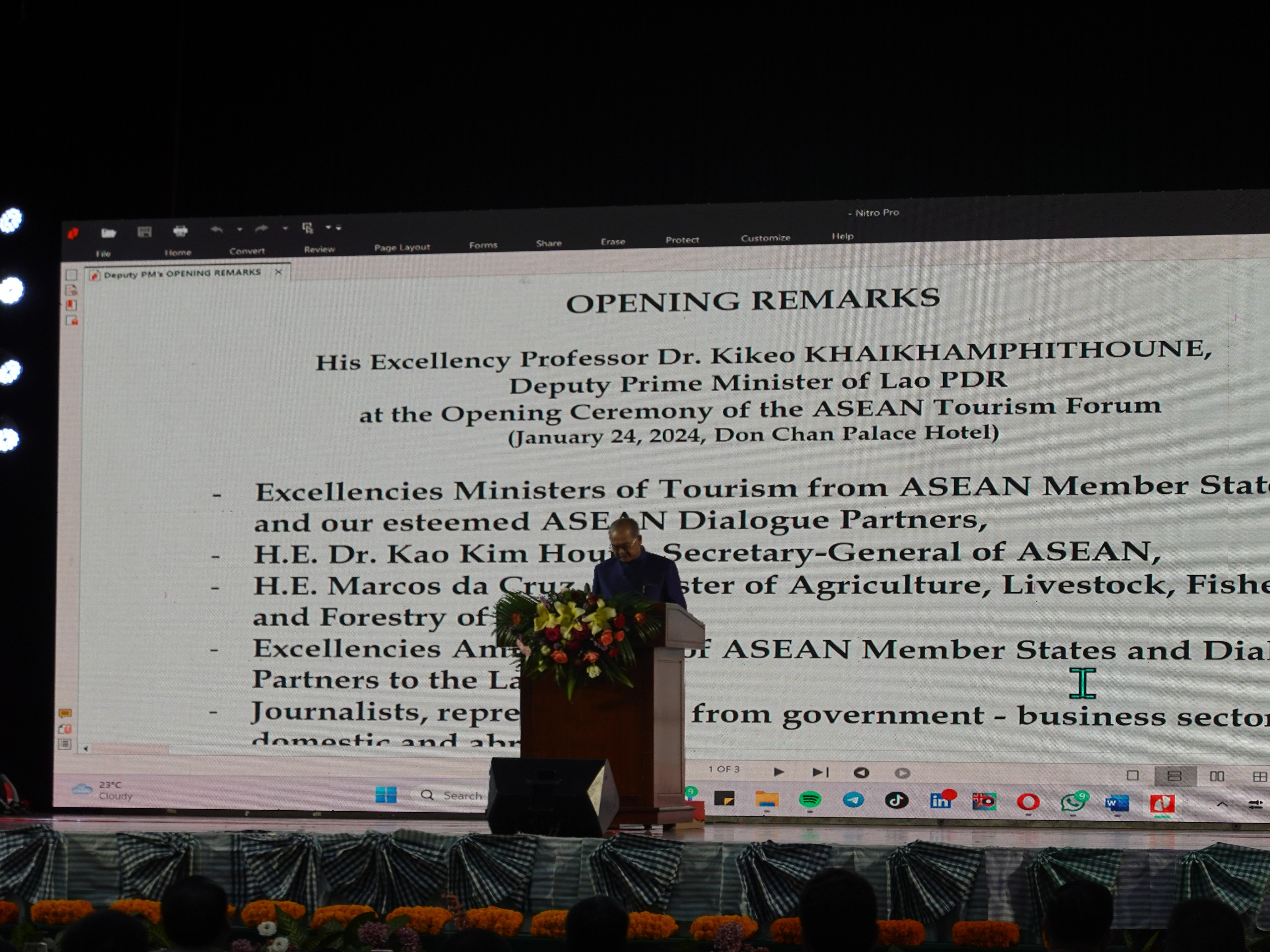 SecretaryGeneral of ASEAN delivers remarks at the Opening Ceremony of