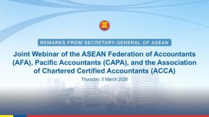 Secretary-General of ASEAN delivers virtual keynote remarks for the AFA – CAPA – ACCA Joint Webinar