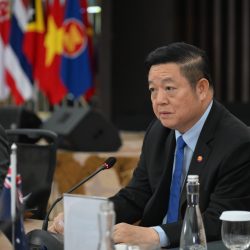 Secretary-General of ASEAN delivers remarks at the Meeting between ERIA, Ambassadors of ERIA Member States, and Dialogue Partners