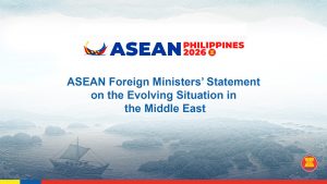 ASEAN Foreign Ministers’ Statement on the Evolving Situation in the Middle East