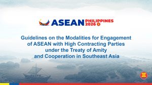 Guidelines on the Modalities for Engagement of ASEAN with High Contracting Parties under the Treaty of Amity and Cooperation in Southeast Asia