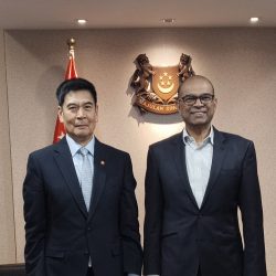 Deputy Secretary-General of ASEAN for ASCC San Lwin meets with the Singapore’s Senior Minister of State of Sustainability and the Environment and Senior Minister of State for Education, H.E. Dr. Janil Puthucheary