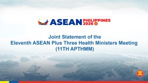 Joint Statement of the Eleventh ASEAN Plus Three Health Ministers Meeting (11th APTHMM)