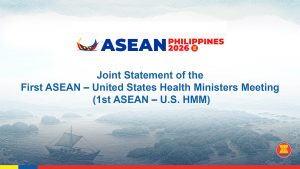 Joint Statement of the First ASEAN – United States Health Ministers Meeting (1st ASEAN – U.S. HMM)