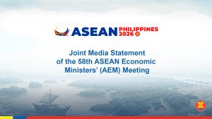 Joint Media Statement of the 58th ASEAN Economic  Ministers’ (AEM) Meeting