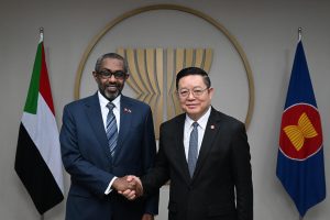 Secretary-General of ASEAN bids farewell to the outgoing Ambassador of Sudan to ASEAN